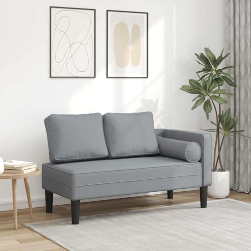 Rantry Chaiselongue mit Kissen Hellgrau Stoff Loungesessel Model4007579 Rantry Chaiselongue mit Kissen Hellgrau Stoff Loungesessel Model4007579 von Rantry