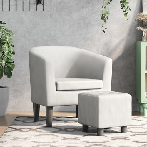Rantry Clubsessel mit Fußhocker Weiß Kunstleder Loungesessel Model356494 Rantry Clubsessel mit Fußhocker Weiß Kunstleder Loungesessel Model356494 von Rantry