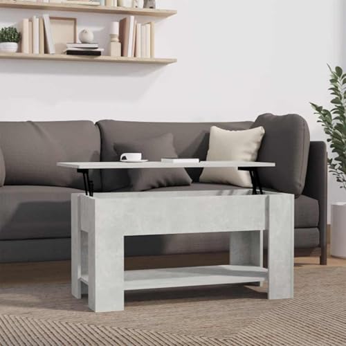 Rantry Couchtisch Betongrau 101x49x52 cm Holzwerkstoff Beistelltisch Couch Model809705 von Rantry
