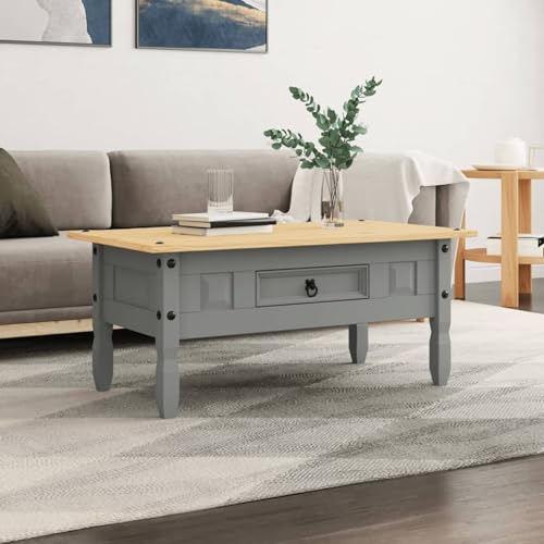 Rantry Couchtisch Mexiko-Stil Kiefernholz Grau 100x55x44 cm Beistelltisch Couch Model282625 von Rantry