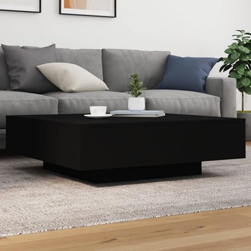 Rantry Couchtisch Schwarz 100x100x31 cm Holzwerkstoff Beistelltisch Couch Model836596 von Rantry