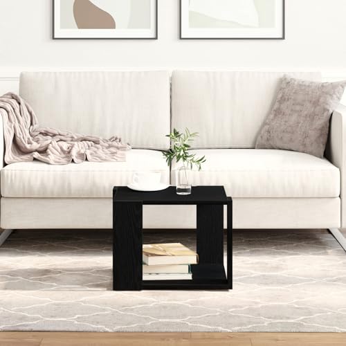 Rantry Couchtisch Schwarz Eiche 40x40x30 cm Holzwerkstoff Beistelltisch Couch Model862607 von Rantry