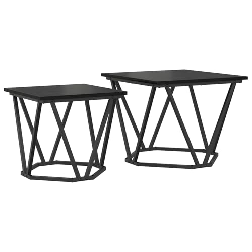 Rantry Couchtisch Schwarze Eiche Metallrahmen, Holzplatte Klein Beistelltisch Model868267 Rantry Couchtisch Schwarze Eiche Metallrahmen, Holzplatte Klein Beistelltisch Model868267 von Rantry