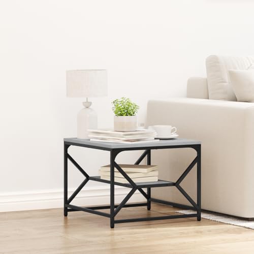 Rantry Couchtisch mit Regal - Grau Sonoma - 51x50x40 cm - Hergestellt aus Holzwerkstoff Beistelltisch Model868228 Rantry Couchtisch mit Regal - Grau Sonoma - 51x50x40 cm - Hergestellt aus Holzwerkstoff Beistelltisch Model868228 von Rantry