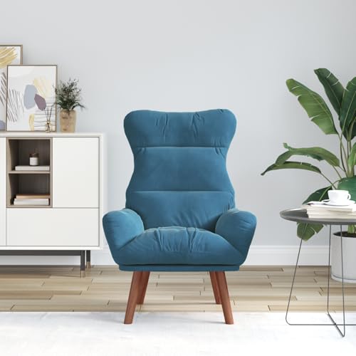 Rantry Entspannungsstuhl Blau Samt Loungesessel Model42001833 von Rantry