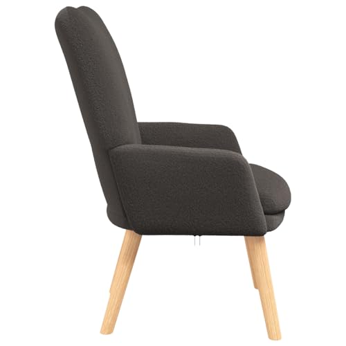 Rantry Entspannungsstuhl Dunkelgrau Lockiges Woll-ähnliches Gewebe Loungesessel Model42001792 von Rantry