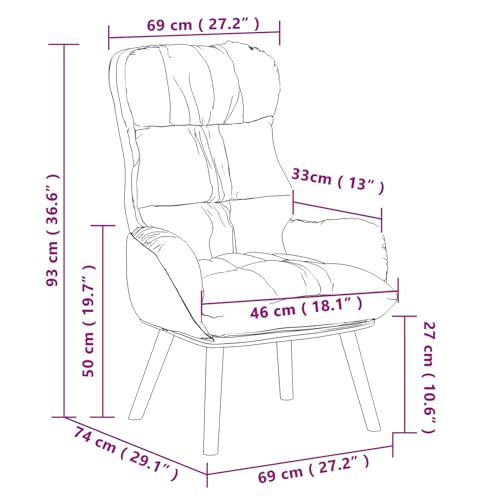 Rantry Entspannungsstuhl Schwarz Kunstleder Loungesessel Model42001878 von Rantry