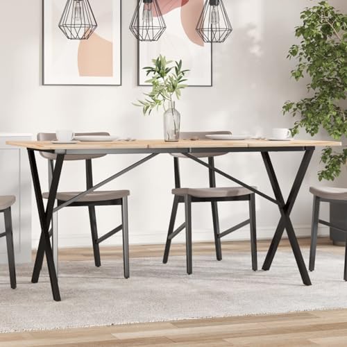 Rantry Esstisch-Gestell in X-Form 120x60x73 cm Stahl Esstischbeine Model357910 von Rantry