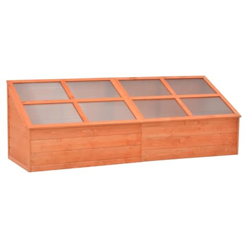 Rantry Frühbeet Holz 180x57x62 cm Kühlbett Rasen und Gartenarbeit Model170648 von Rantry