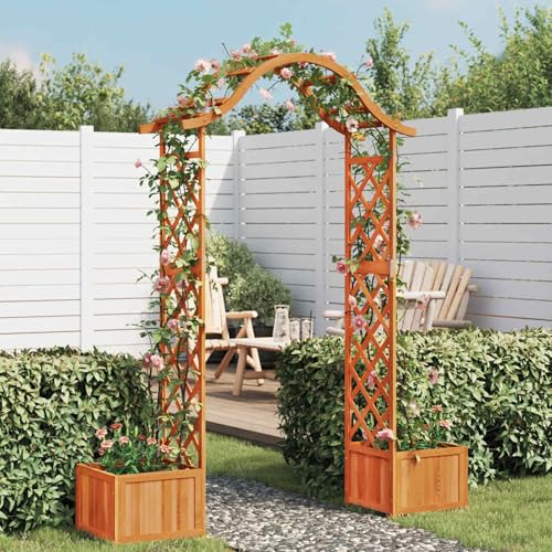 Rantry Garten-Pergola mit Blumenkasten Massivholz Tanne Pavillon Rasen und Gartenarbeit Model316388 von Rantry