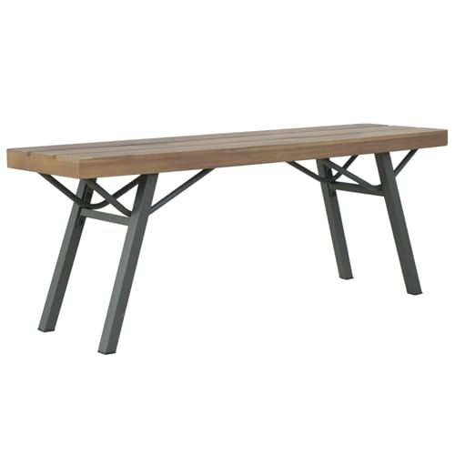 Rantry Gartenbank 120 cm Massivholz Akazie Gartenstühle Model44252 von Rantry