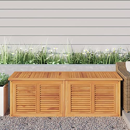 Rantry Gartenbox mit Beutel Gartenkiste Kissenbox Garten Aufbewahrungsbox Gartentruhe Gartenbox Kissentruhe Gartentruhe Truhe Möbel Holztruhe 150x50x53 cm Massivholz Teak von Rantry