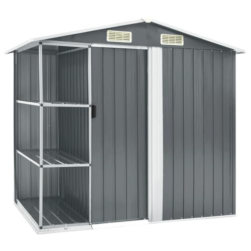 Rantry Gartenhaus mit Regal Grau 205x130x183 cm Eisen Gartenhaus Rasen und Gartenarbeit Model47103 Rantry Gartenhaus mit Regal Grau 205x130x183 cm Eisen Gartenhaus Rasen und Gartenarbeit Model47103 von Rantry