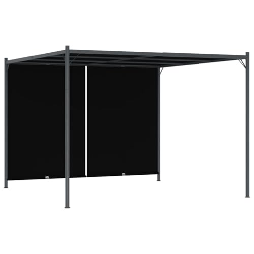 Rantry Gartenpergola mit Versenkbarem Dach 3x3 m Anthrazit Pavillon Rasen und Gartenarbeit Model49324 von Rantry