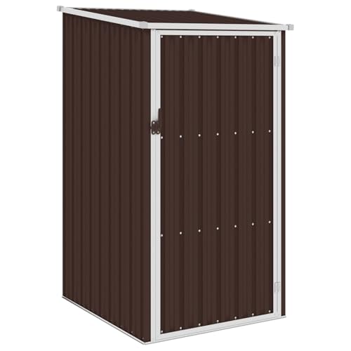Rantry Gerätehaus Braun 87x98x159 cm Verzinkter Stahl Geräteschrank Outdoor Model46292 von Rantry