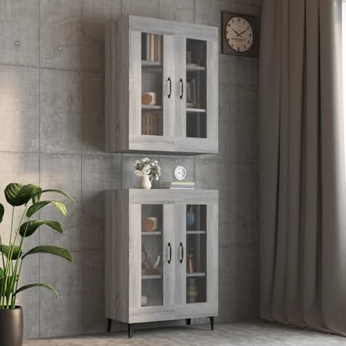 Rantry Hängeschrank Grau Sonoma 69,5x34x90 cm Wandschrank Model817391 von Rantry