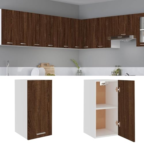 Rantry Hängeschrank Lyon Braun Eichen-Optik 29,5x31x60 cm Holzwerkstoff Wandschränke Model826622 von Rantry