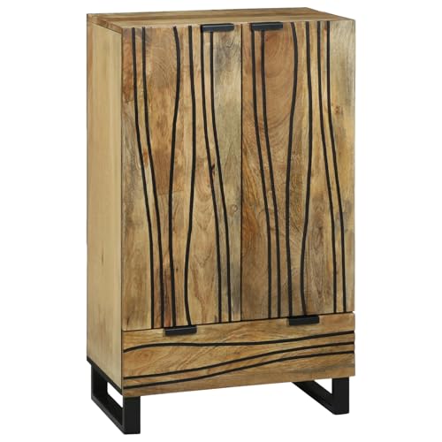Rantry Highboard 60x33.5x100 cm Massivholz Mango Bettkopfplatte Model4017966 von Rantry