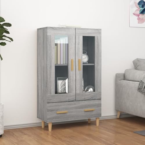 Rantry Highboard Grau Sonoma 70x31x115 cm Holzwerkstoff Anrichte Model817478 von Rantry