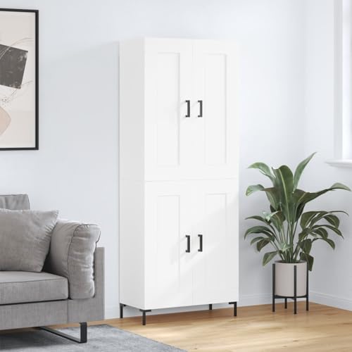 Rantry Highboard Weiß 69,5x34x180 cm Holzwerkstoff Küchenmöbel Model3199681 von Rantry