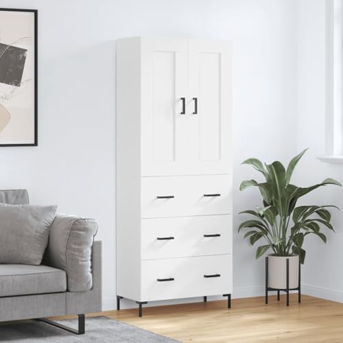 Rantry Highboard Weiß 69,5x34x180 cm Holzwerkstoff Küchenmöbel Model3199745 von Rantry