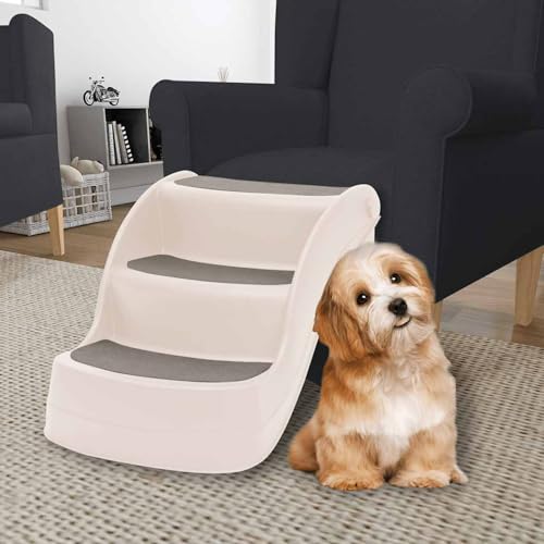 Rantry Hundetreppe mit 3 Stufen Klappbar Creme 50x38x38 cm Kunststoff Hundetreppe Model152233 Rantry Hundetreppe mit 3 Stufen Klappbar Creme 50x38x38 cm Kunststoff Hundetreppe Model152233 von Rantry