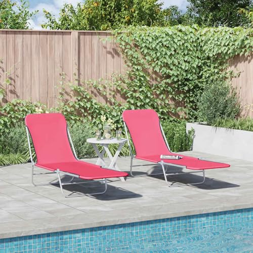 Rantry Klappbare Sonnenliegen 2 STK. Stahl und Stoff Rosa Terrassenstühle Model310345 Rantry Klappbare Sonnenliegen 2 STK. Stahl und Stoff Rosa Terrassenstühle Model310345 von Rantry