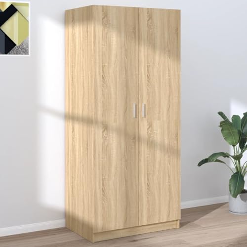 Rantry Kleiderschrank Sonoma-Eiche 80x52x180 cm Holzwerkstoff Kleiderschrank Model800624 von Rantry