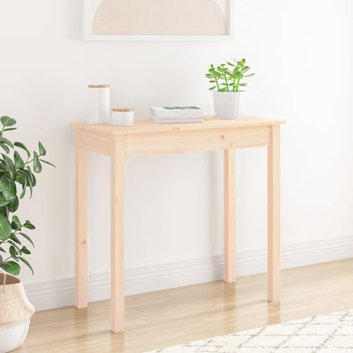 Rantry Konsolentisch 80x40x75 cm Massivholz Kiefer Flurtisch schmal Model814244 von Rantry