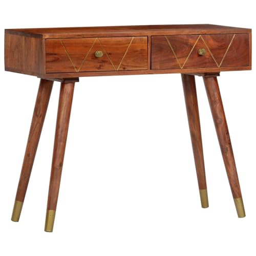 Rantry Konsolentisch 90×35×76 cm Massivholz Akazie Flurtisch schmal Model286174 von Rantry