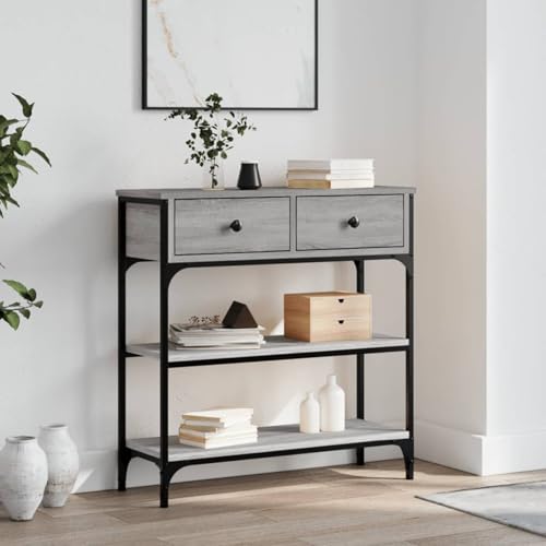 Rantry Konsolentisch Grau Sonoma 72,5x25x75 cm Holzwerkstoff Flurtisch schmal Model834188 von Rantry