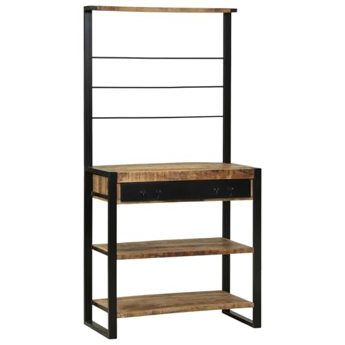 Rantry Küchenregal 80x40x160 cm aus massivem Akazienholz Küchenregale Model4015989 von Rantry