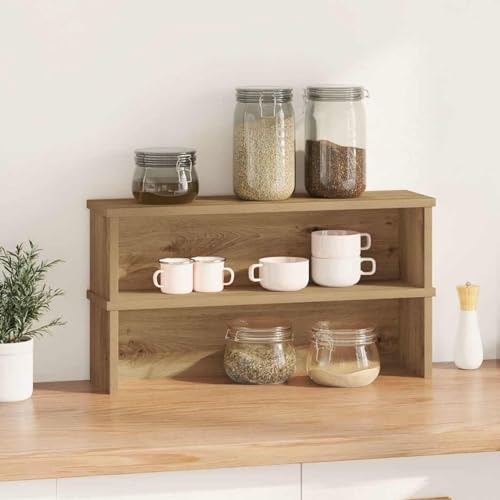 Rantry Küchenregale Stapelbar 2 STK. Artisan-Eiche 60x15x16 cm Küchenregale Model860516 von Rantry