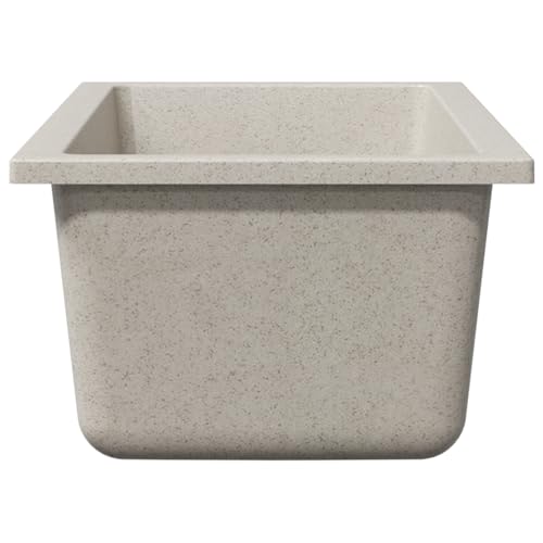 Rantry Küchenwaschbecken mit Überlauf Beige Granit Küchenspüle Model4012357 von Rantry