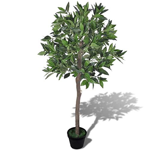 Rantry Künstlicher Lorbeerbaum mit Topf 120 cm, künstlicher Baum für den Innenbereich, hohe künstliche Zimmerpflanze, große Kunstpflanzen von Rantry