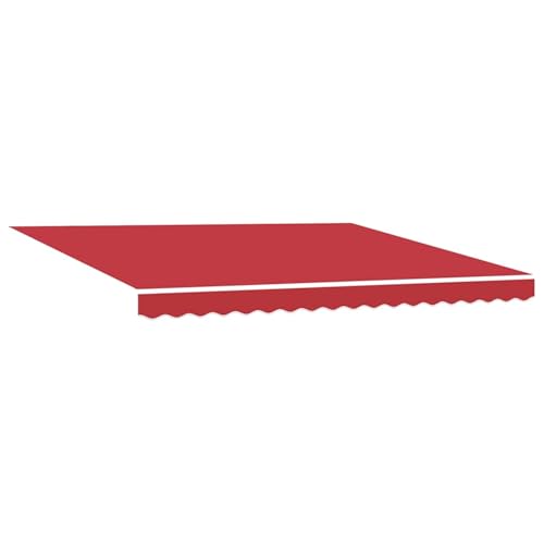 Rantry Manuelle aufrollbare Markise mit LED Rot 400x300 cm, Markisenersatzstoff für 4x3 m Rahmen Rot Standmarkise Model3330692 von Rantry