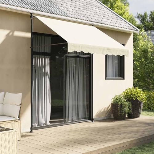 Rantry Markise Einziehbar Creme 250x150 cm Stoff und Stahl Markise Model368746 von Rantry