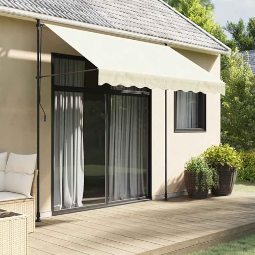 Rantry Markise Einziehbar Creme 300x150 cm Stoff und Stahl Markise Model368747 von Rantry