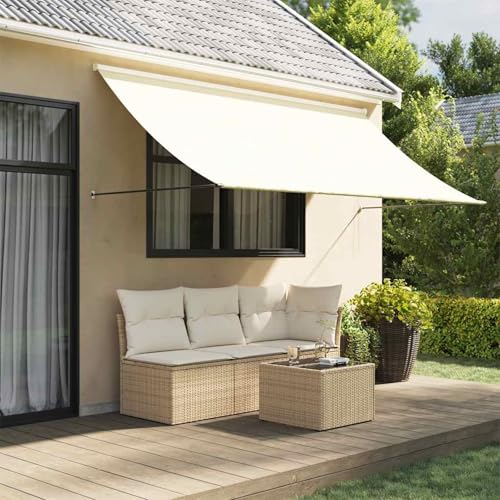 Rantry Markise Einziehbar Creme 300x150 cm Stoff und Stahl Markise Model368761 von Rantry