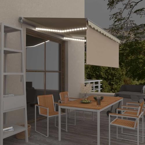 Rantry Markise Manuell Einziehbar mit Rollo LED 3,5x2,5 m Creme Standmarkise Model3069402 Rantry Markise Manuell Einziehbar mit Rollo LED 3,5x2,5 m Creme Standmarkise Model3069402 von Rantry