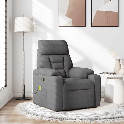 Rantry Massagesessel Dunkelgrau Mikrofasergewebe von Rantry