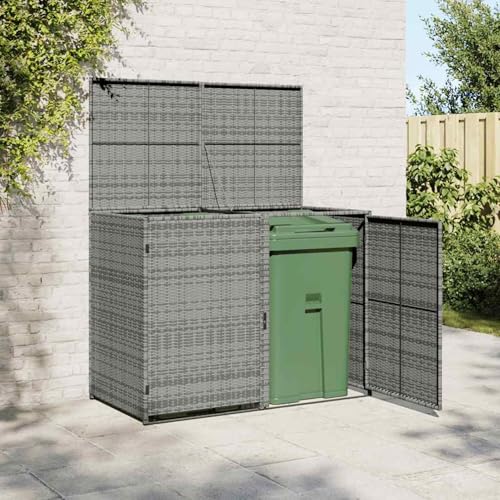 Rantry Mülltonnenbox für 2 Tonnen Poly Rattan Anthrazit 148×77×111 cm Mülleimer Rasen und Gartenarbeit Model46463 Rantry Mülltonnenbox für 2 Tonnen Poly Rattan Anthrazit 148×77×111 cm Mülleimer Rasen und Gartenarbeit Model46463 von Rantry