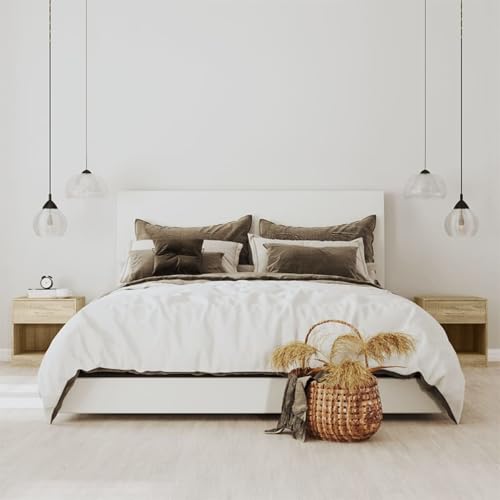 Rantry Nachttisch 2 STK. mit Schublade Eichenfarben Nachttisch Model242546 von Rantry