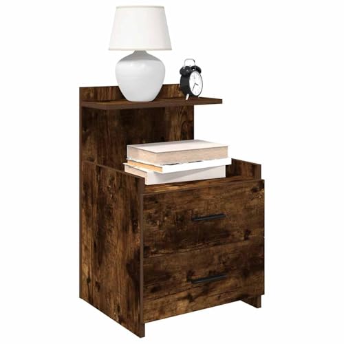 Rantry Nachttisch mit 2 Schubladen Geräucherte Eiche 40x36,5x62 cm Nightstand Model858640 Rantry Nachttisch mit 2 Schubladen Geräucherte Eiche 40x36,5x62 cm Nightstand Model858640 von Rantry