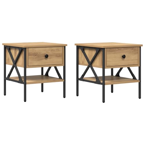 Rantry Nachttische 2 STK Massivholz Eiche 40x42x45 cm Fertig Holz Nightstand Model871225 Rantry Nachttische 2 STK Massivholz Eiche 40x42x45 cm Fertig Holz Nightstand Model871225 von Rantry