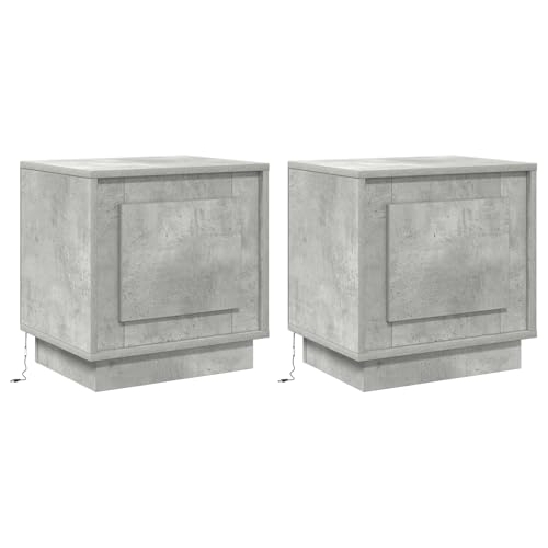 Rantry Nachttische mit LED-Lichtern 2 Stück Beton Grau 44x34,5x45 cm Nightstand Model869569 Rantry Nachttische mit LED-Lichtern 2 Stück Beton Grau 44x34,5x45 cm Nightstand Model869569 von Rantry