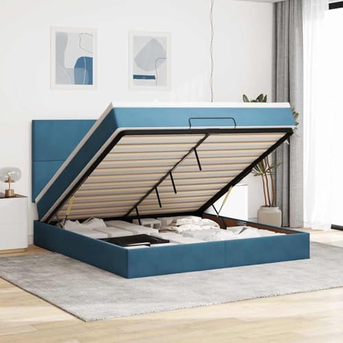 Rantry Ottoman-Bett mit Matratzen Dunkelblau 180x200 cm Samt Gästebett Model3313419 Rantry Ottoman-Bett mit Matratzen Dunkelblau 180x200 cm Samt Gästebett Model3313419 von Rantry