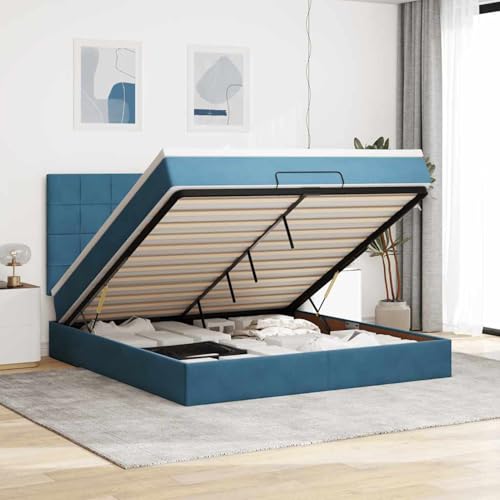 Rantry Ottoman-Bett mit Matratzen Dunkelblau 180x200 cm Samt Gästebett Model3313491 Rantry Ottoman-Bett mit Matratzen Dunkelblau 180x200 cm Samt Gästebett Model3313491 von Rantry