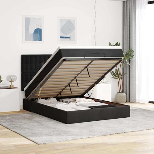 Rantry Ottoman-Bett mit Matratzen Schwarz 140x200 cm Samt Gästebett Model3313621 Rantry Ottoman-Bett mit Matratzen Schwarz 140x200 cm Samt Gästebett Model3313621 von Rantry