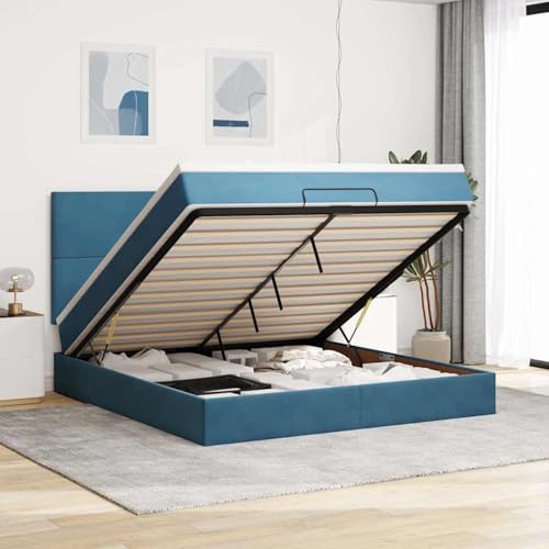 Rantry Ottoman-Bett mit Matratzen & LEDs Dunkelblau 180x200 cm Samt Gästebett Model3314268 Rantry Ottoman-Bett mit Matratzen & LEDs Dunkelblau 180x200 cm Samt Gästebett Model3314268 von Rantry